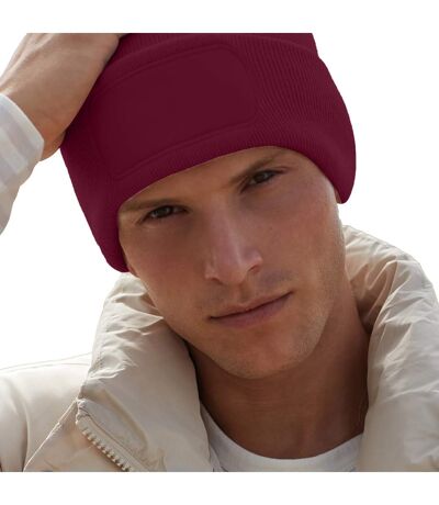 Unisex Plain Winter Beanie Hat / Headwear Ideal For Printing Burgundy Beechfield