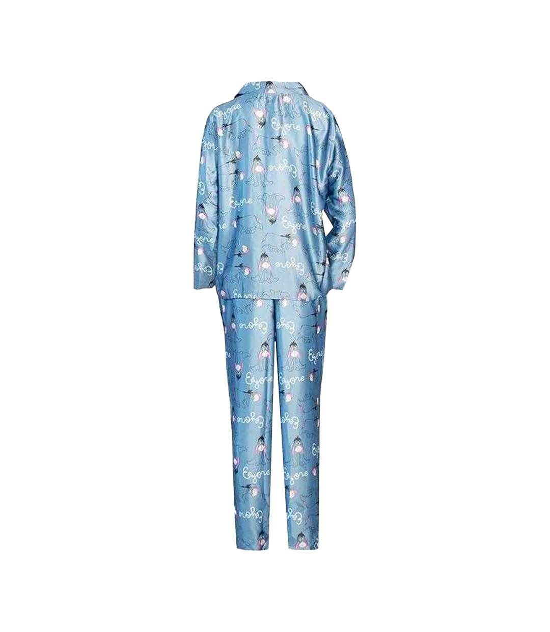 Ensemble De Pyjama Long Motif Bourriquet Femme Bleu Winnie The Pooh-2