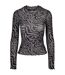 Haut Manches Longues Motif/style Imprimé Intégral Femme Anthracite Noir Urban Classics-1