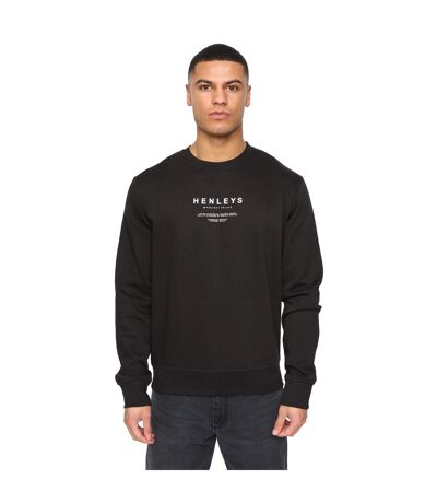 Mens henstack crew neck sweatshirt black Henleys