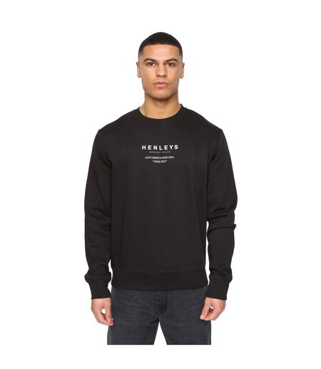 Mens henstack crew neck sweatshirt black Henleys