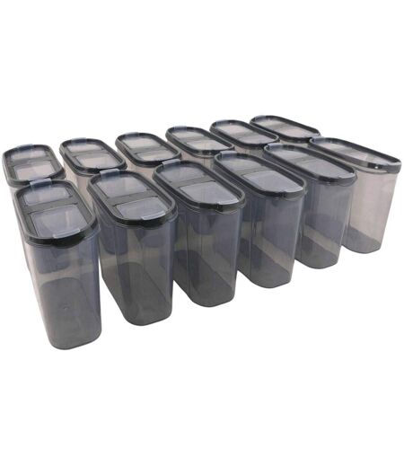 Boîte de conservation en plastique avec double couvercle 12 boîtes de 2 litres