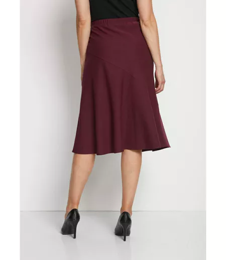 Jupe longue évasée tissu extensible