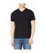 T-shirt Col V Homme Noir Stedman-3