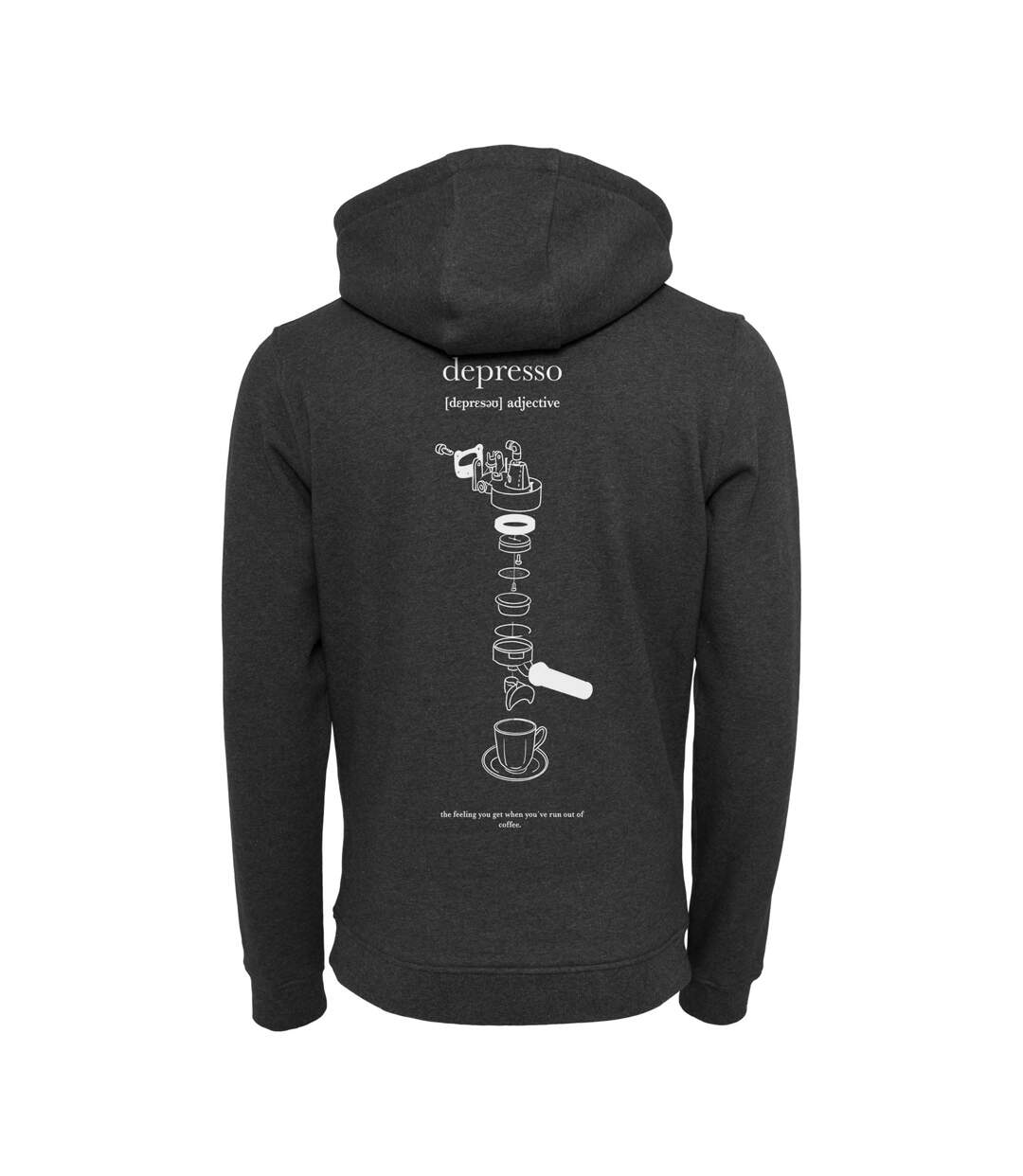 Sweat À Capuche Depresso Homme Anthracite Mister Tee-2