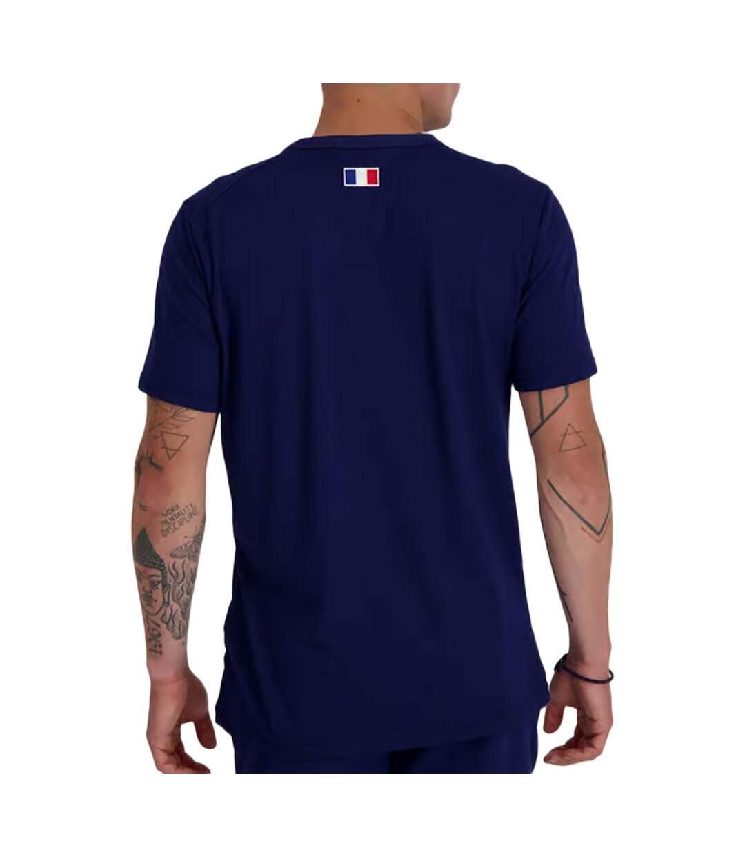 XV de france t-shirt de présentation marine homme le coq sportif-2