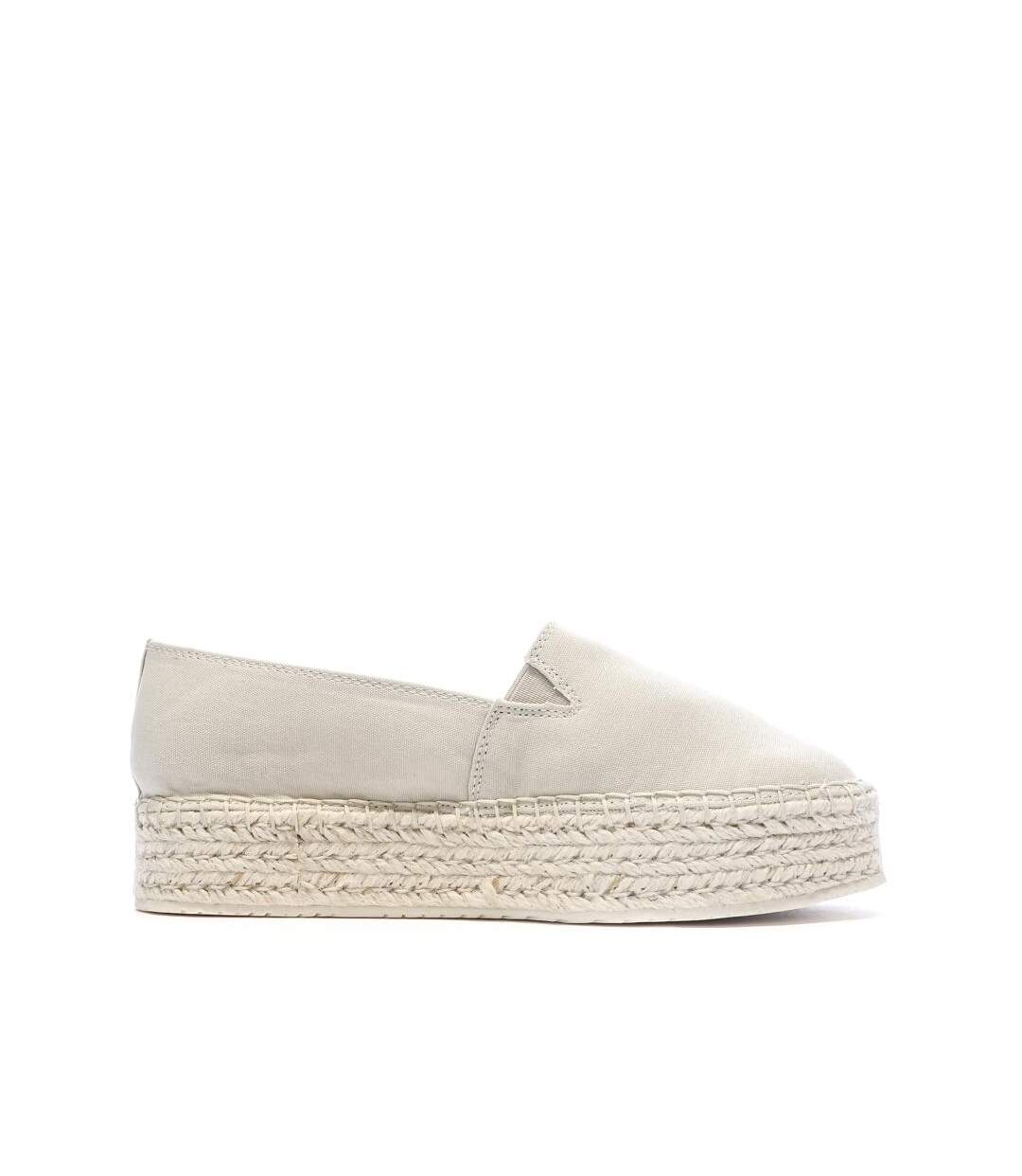 Espadrilles ecru femme calvin klein jeans flatform-2