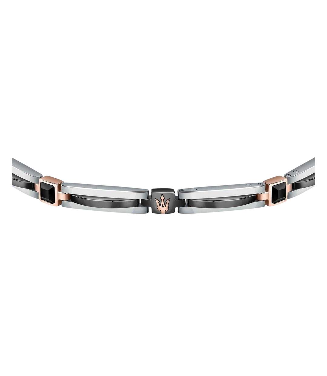 Mens Polished Logo Bracelet One Size Silver Copper Maserati-2