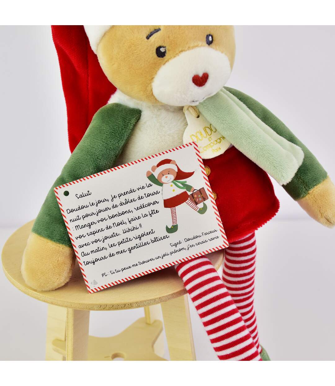 Doudou ours collection DOUDOU FARCEUR Ours Cannelle-2