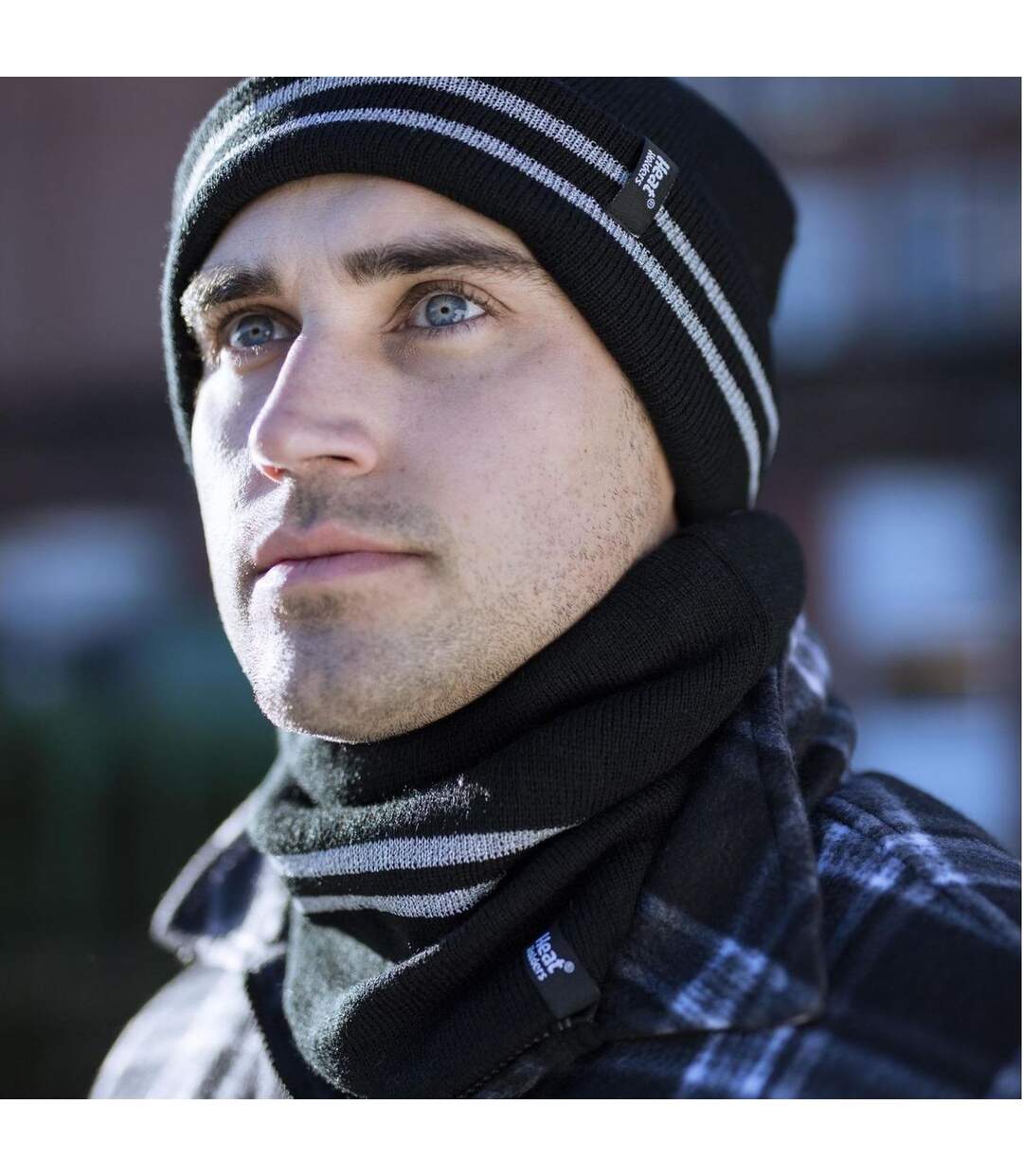 Mens Reflective Cold Weather Workwear Set: Hat, Neck Warmer & Gloves-5