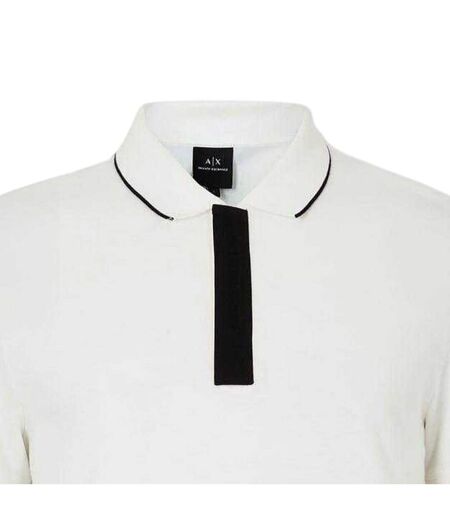 Polo Motif/style À Rayures Homme Blanc Armani Exchange