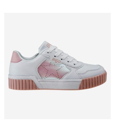 Bejo - Baskets BATES - Fille (Blanc / Rose / Jaune) - UTIG2280