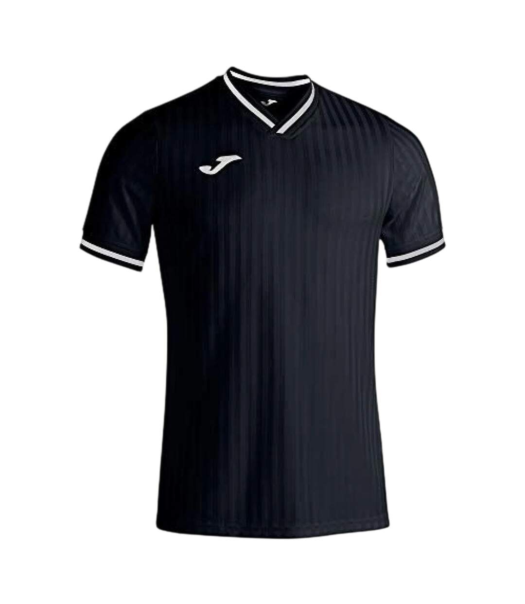 Maillot De Foot Manches Courtes Motif/style À Rayures Homme Noir Joma-1