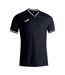 Maillot De Foot Manches Courtes Motif/style À Rayures Homme Noir Joma-1