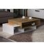 Table basse design scandinave Taby - L. 105 x H. 32 cm - Marron noix