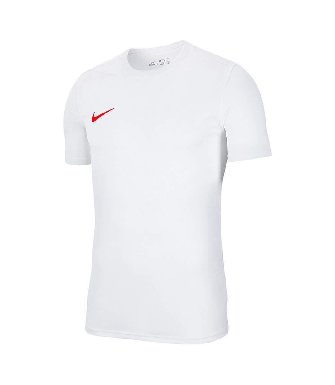 Maillot Manches Courtes Dry Park Homme Blanc Rouge Nike-1