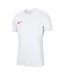 Maillot Manches Courtes Dry Park Homme Blanc Rouge Nike-1