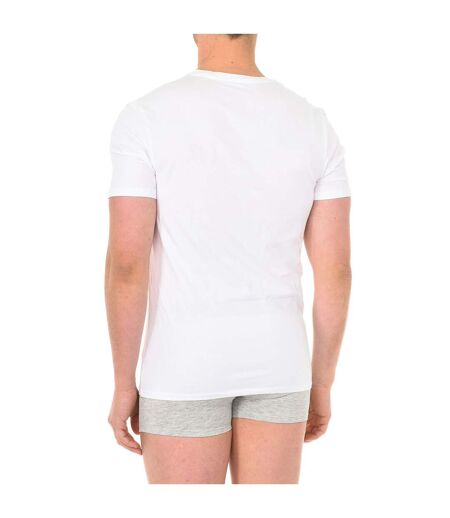 Pack- 2 short-sleeved V-neck T-shirts D0A6E men's basic and versatile design for men