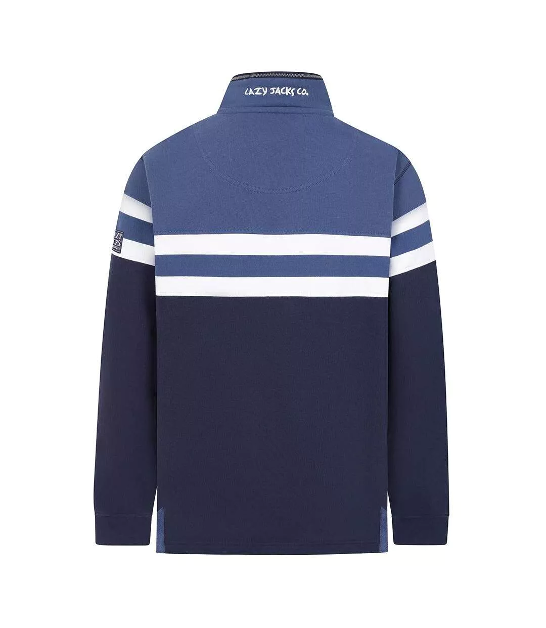 Sweat Motif/style Rayé Homme Bleu Denim Lazy Jacks-4