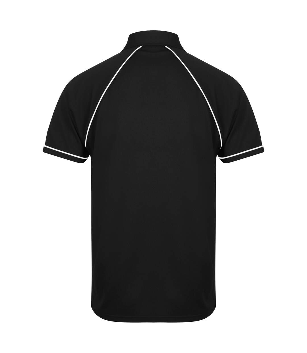 Finden & Hales Mens Piped Performance Sports Polo Shirt (Black/White) - UTRW427-2