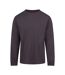 T-shirt Manches Longues Homme Charbon Uni Awdis-1