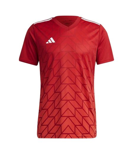 Mens Performance Team Icon 25 Geometric Pattern Jersey Team Power Red Adidas