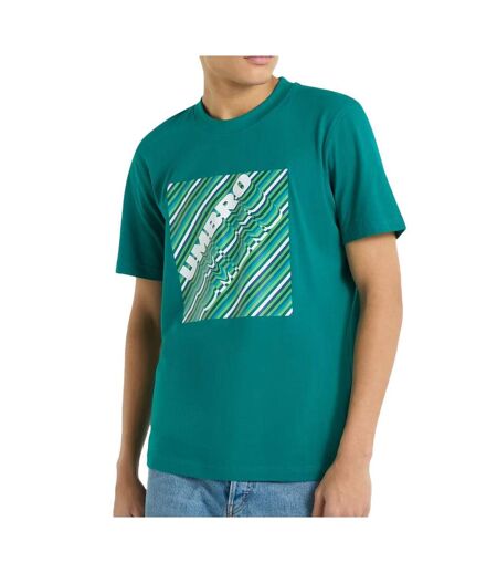 T-shirt vert homme umbro gradien box quetzal - l