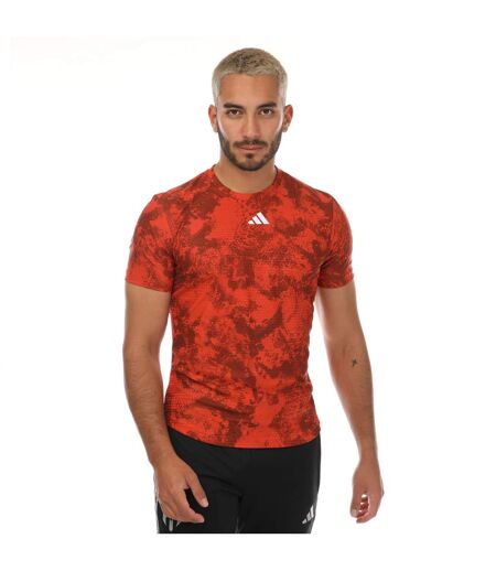 Mens Paris Tennis T-shirt Red Adidas