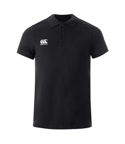 Unisex adult polo shirt black Canterbury