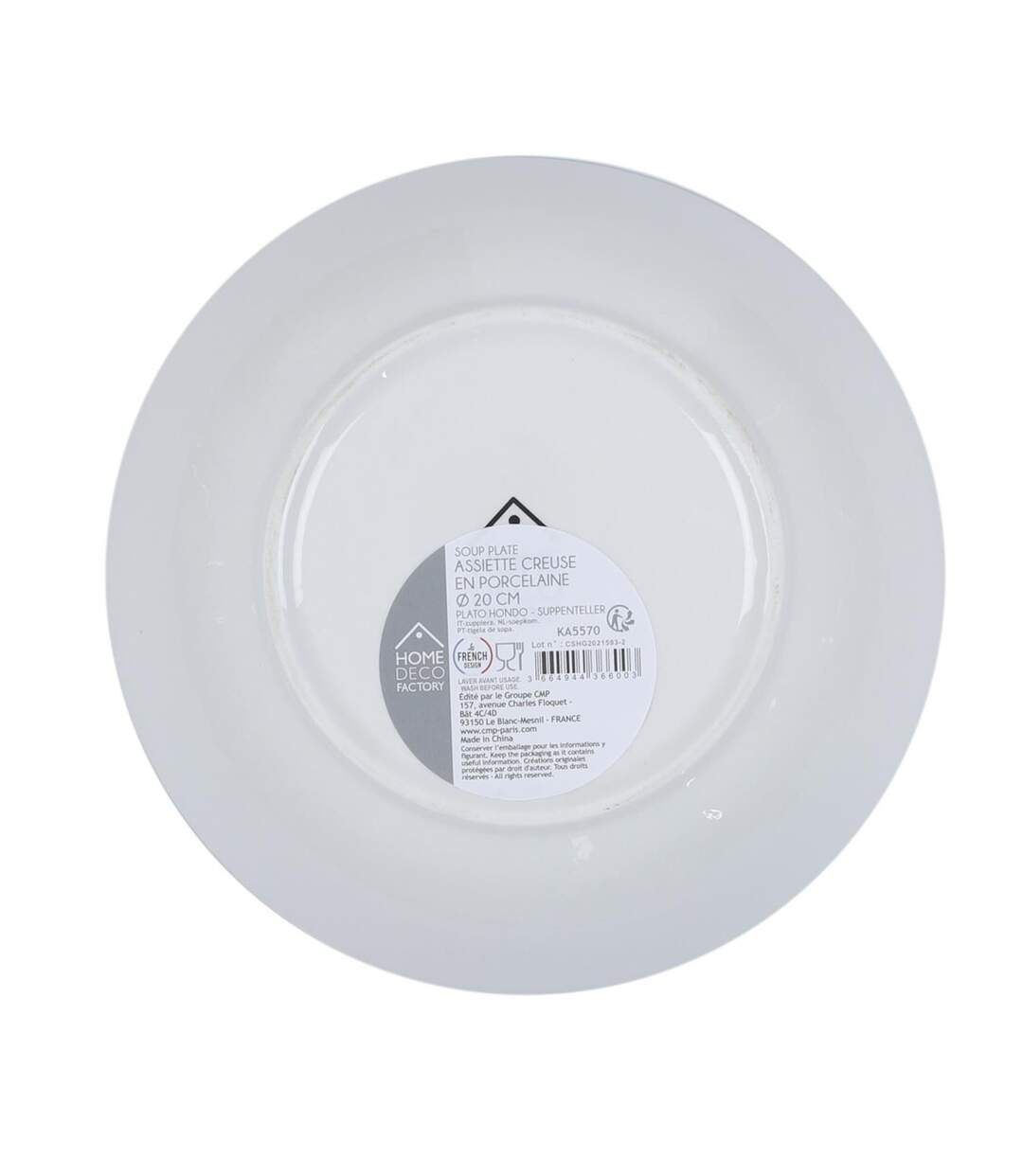 Lot de 6 Assiettes Creuses Mandala 20cm Bleu-3