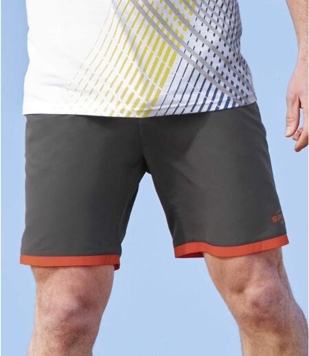 Paquet de 2 shorts d'été en microfibre homme - gris anthracite