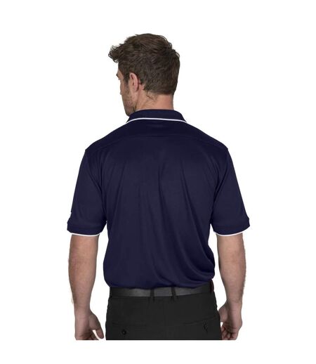 Mens Performance Polo Shirt Navy Island Green