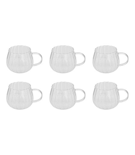 Lot de 6 Mugs en Verre Pumpkin 35cl Transparent