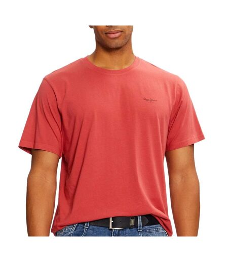 T-shirt rouge homme pepe jeans jacko pm508664 - l