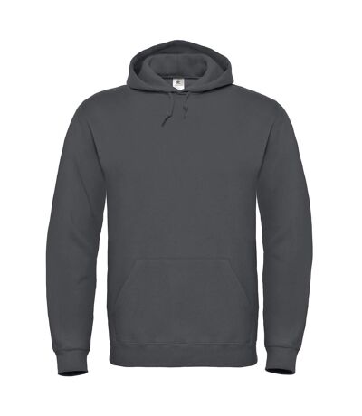 Mens hooded hoodie heather grey B&C