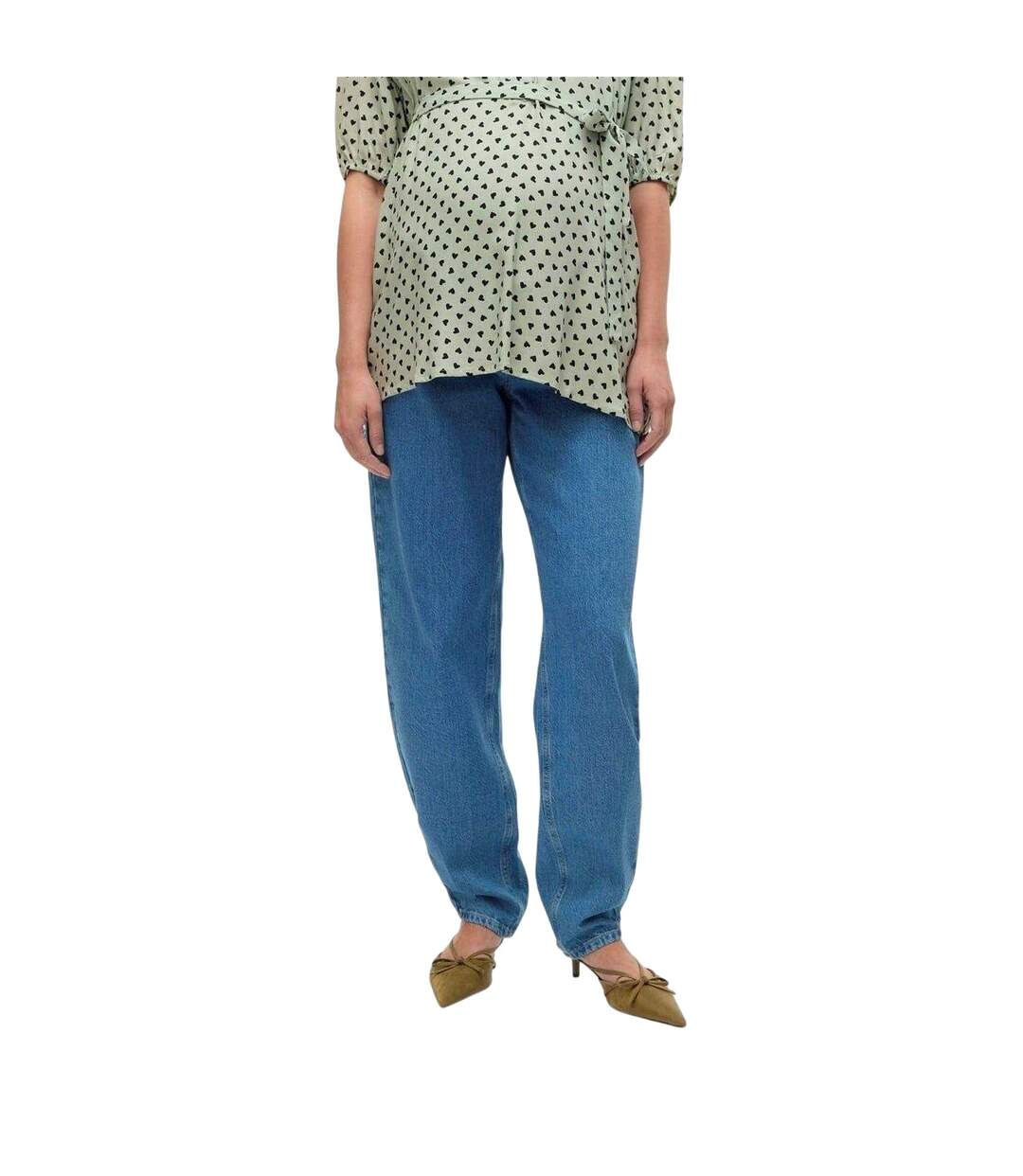 Jean Femme Bleu Denim Clair Mamalicious-4