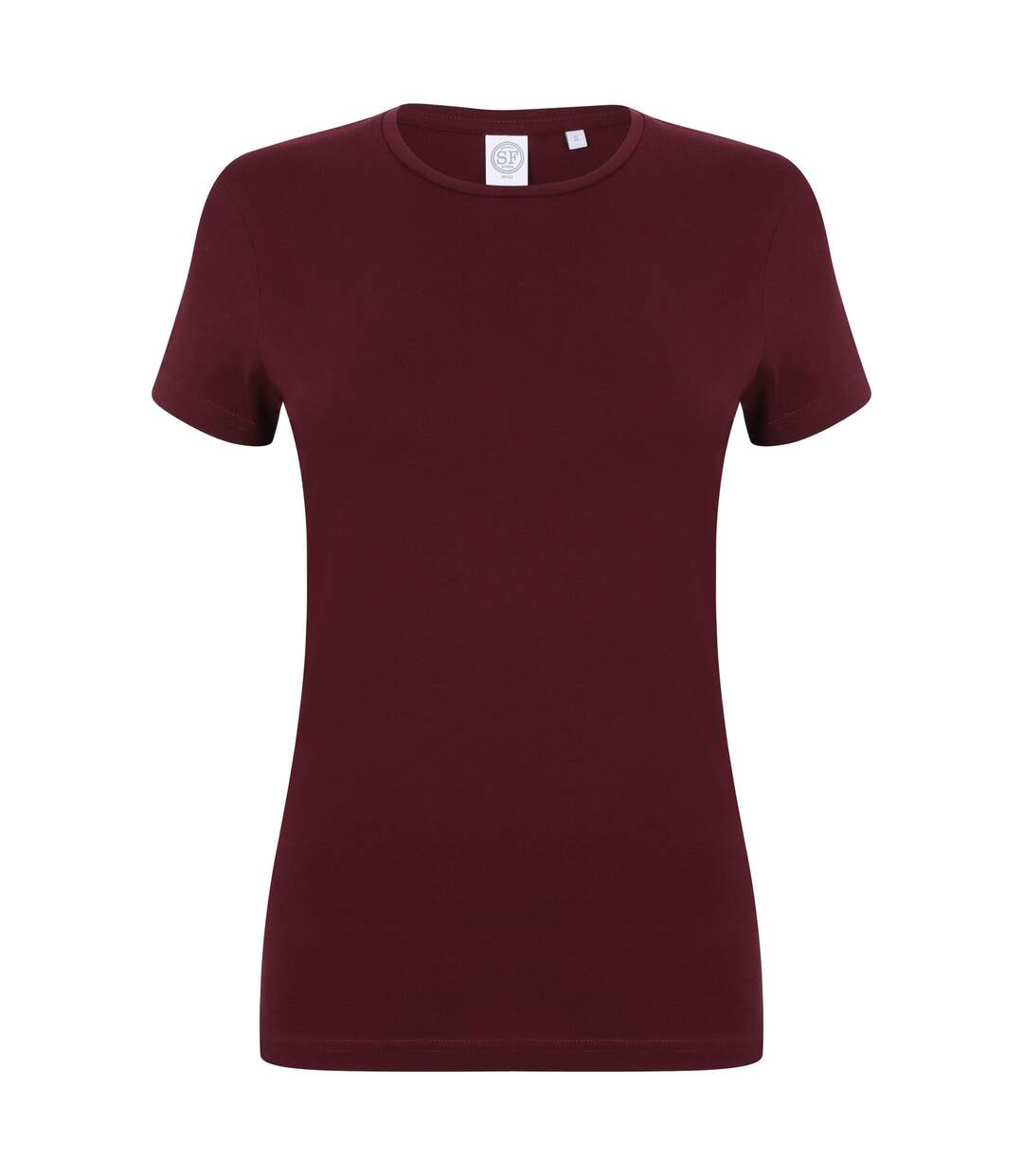 Feel good t-shirt étirable à manches courtes femme bordeaux Skinni Fit