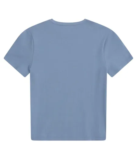 Mens Textured Chest Pocket T-shirt Blue Animal