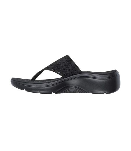 Womens/ladies Go Walk Arch Fit 2.0 Flip Flops Black Skechers