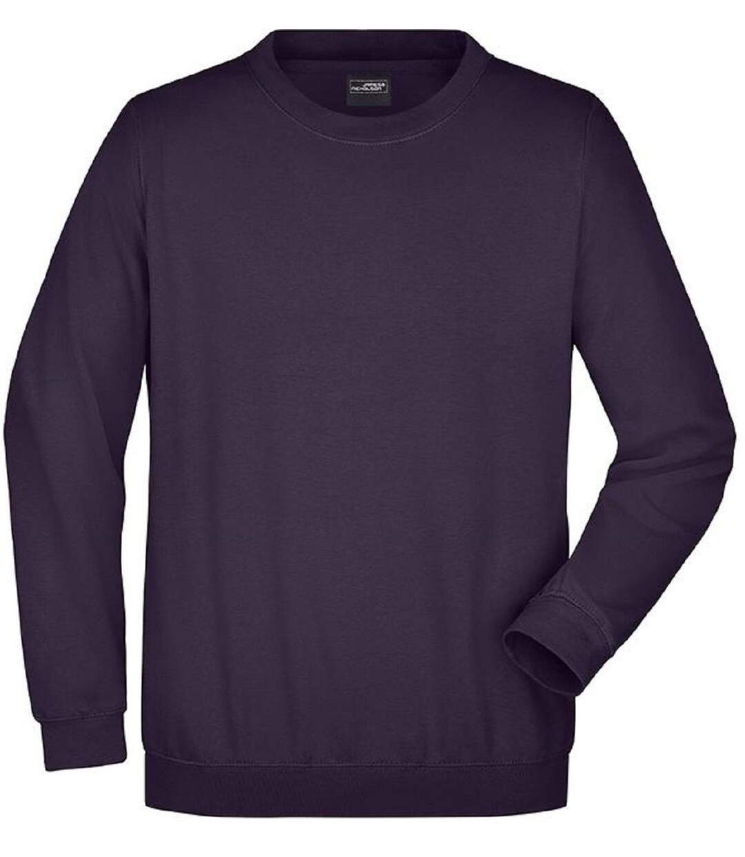 Sweat-shirt col rond - JN040 - violet aubergine - mixte homme femme