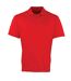 Mens Coolchecker Pique Polo Shirt Red Premier-1