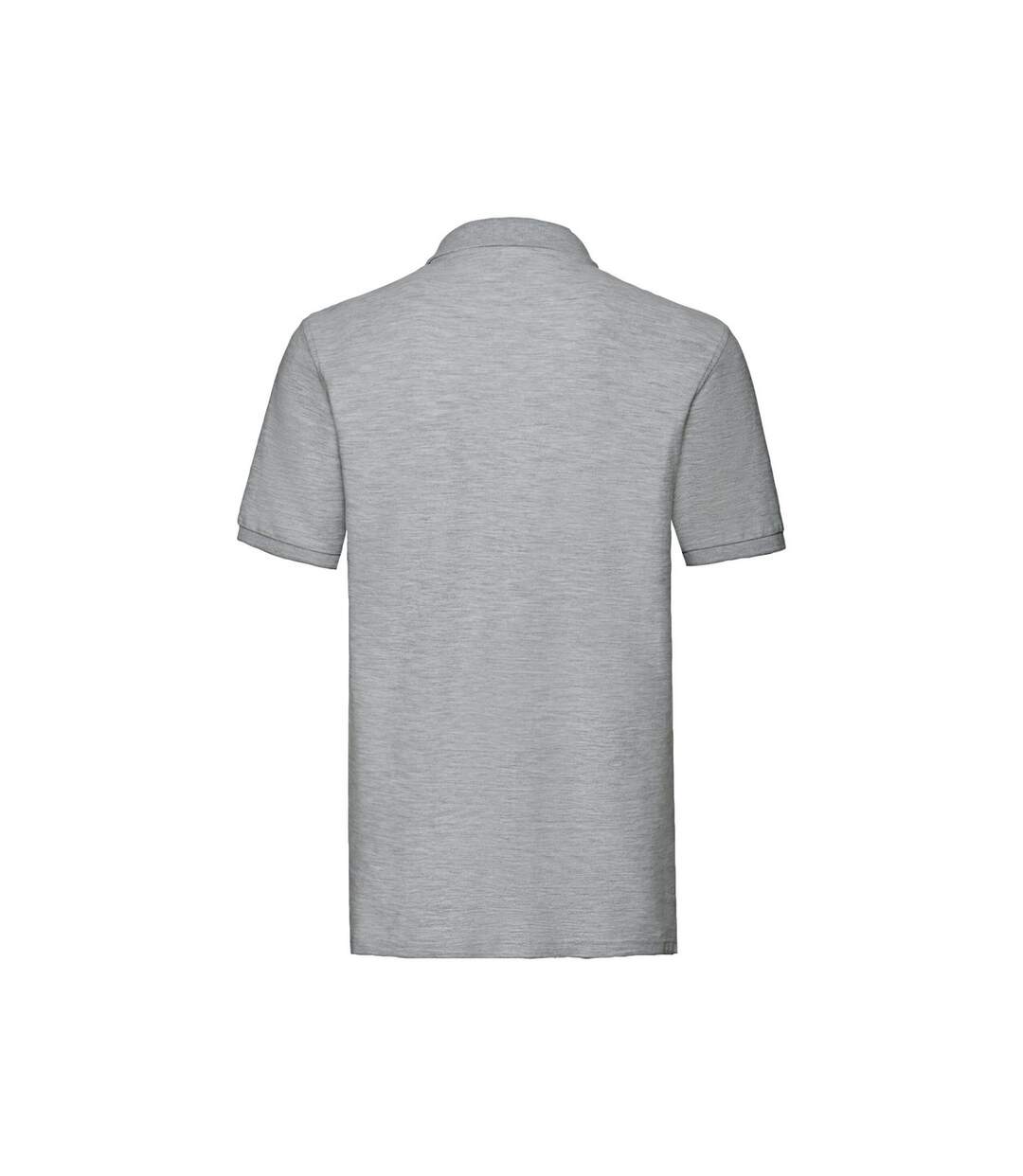 Polo Premium Homme Gris Clair Chiné Fruit Of The Loom-2