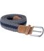 Ceinture tressée élastiquée - KP805 - gris et navy-2