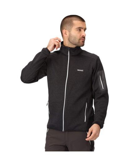 Mens newhill marl full zip fleece jacket ash Regatta