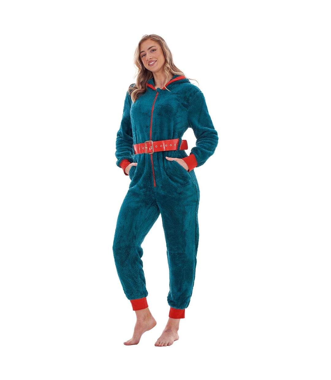 Combinaison Motif/style Elfe Femme Bleu Sarcelle Rouge Keanu-2