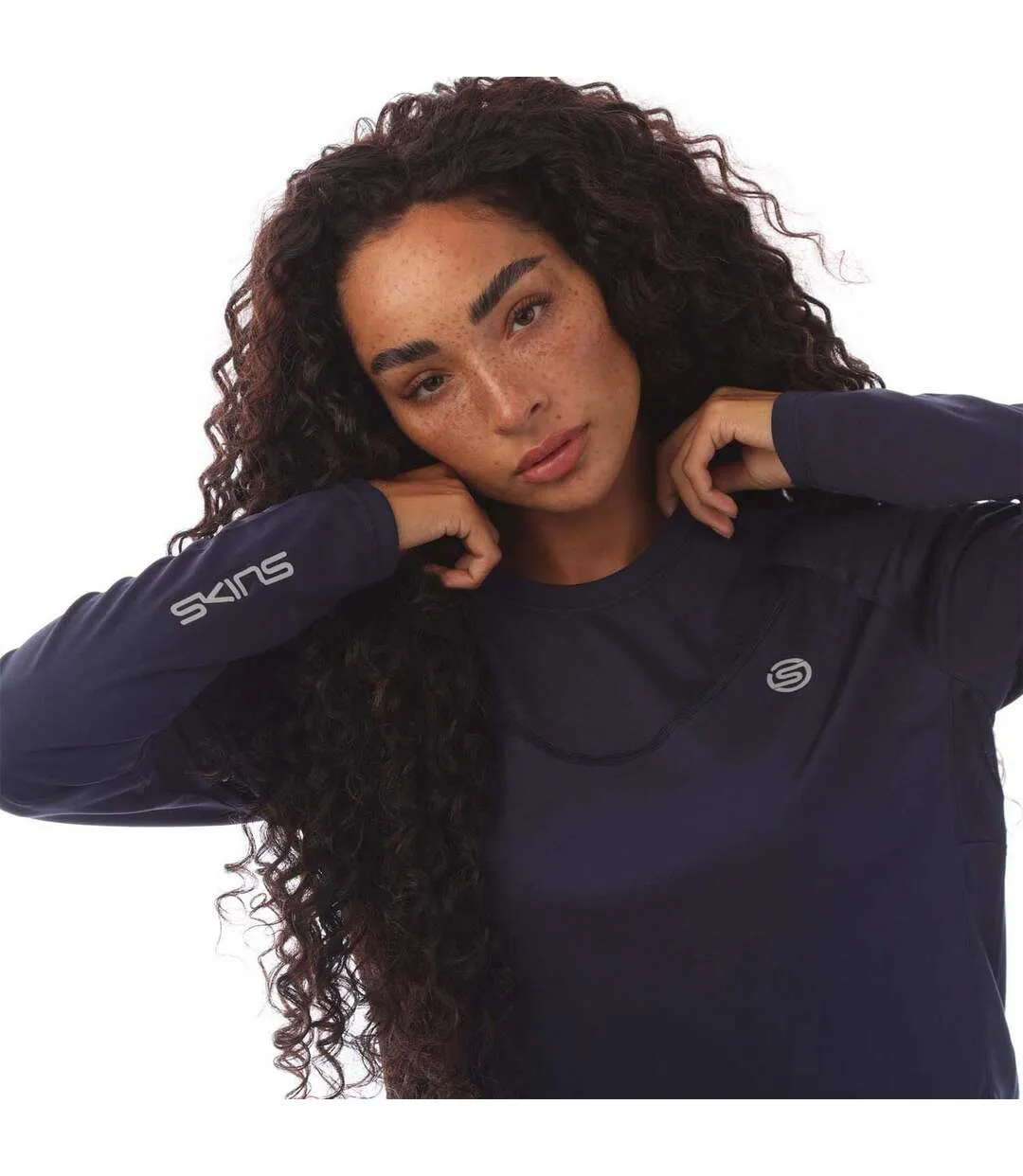 T-shirt Manches Longues Series-3 Femme Bleu Marine Skins-3