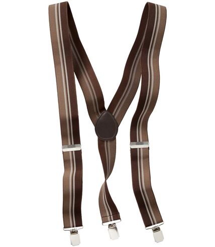 Men's Beige & Brown Suspenders Gift Set