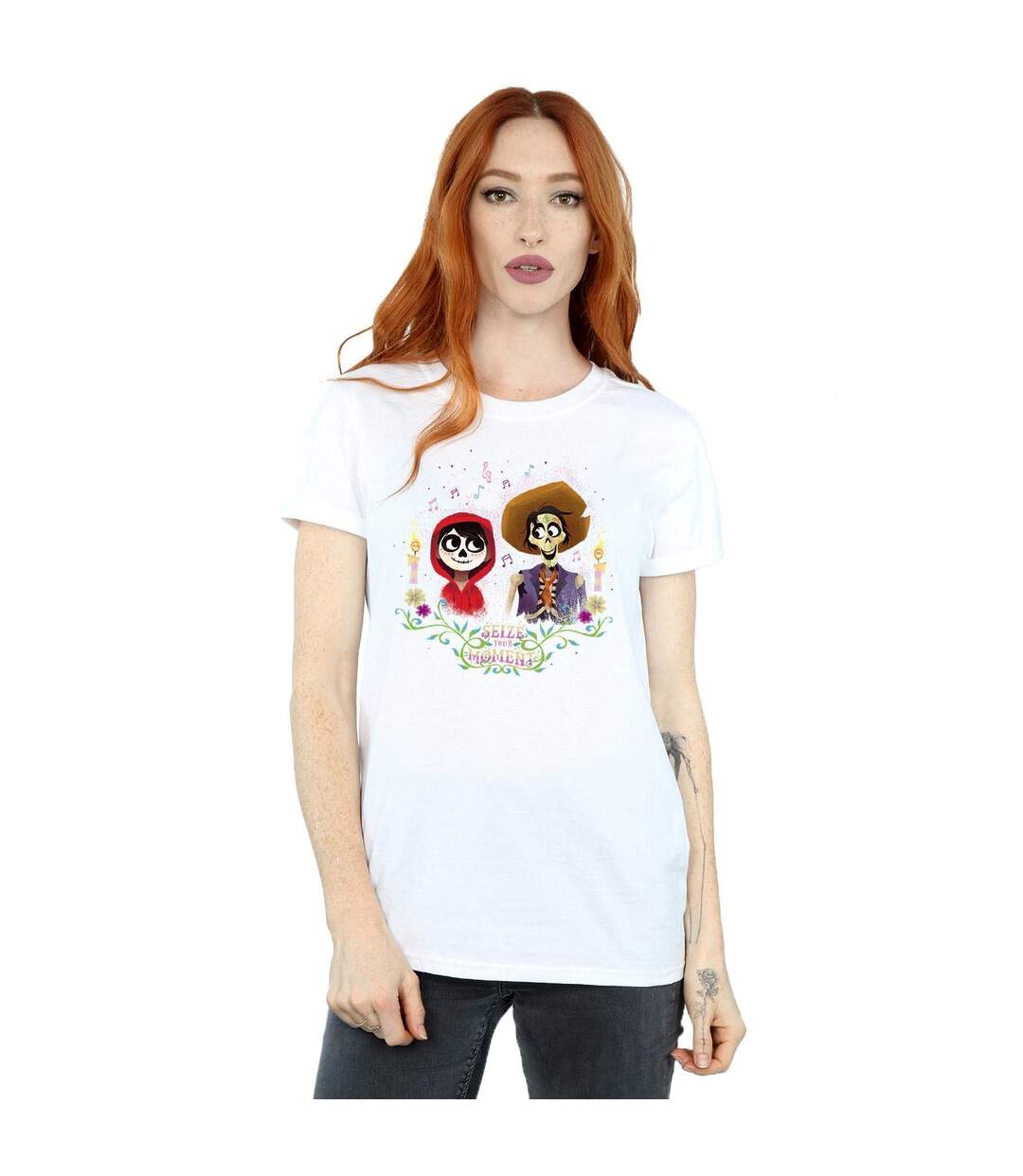 Disney - T-shirt COCO MIGUEL AND HECTOR - Femme (Blanc) - UTBI16490-2