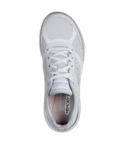 Womens/ladies flex appeal 5.0 fresh touch trainers white/silver Skechers