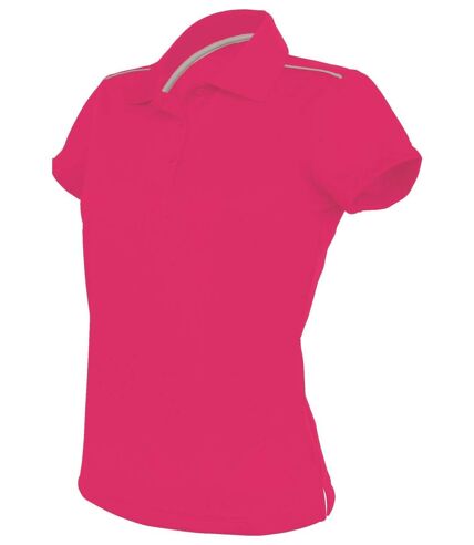 Polo femme sport - PA481 - rose fuchsia - manches courtes